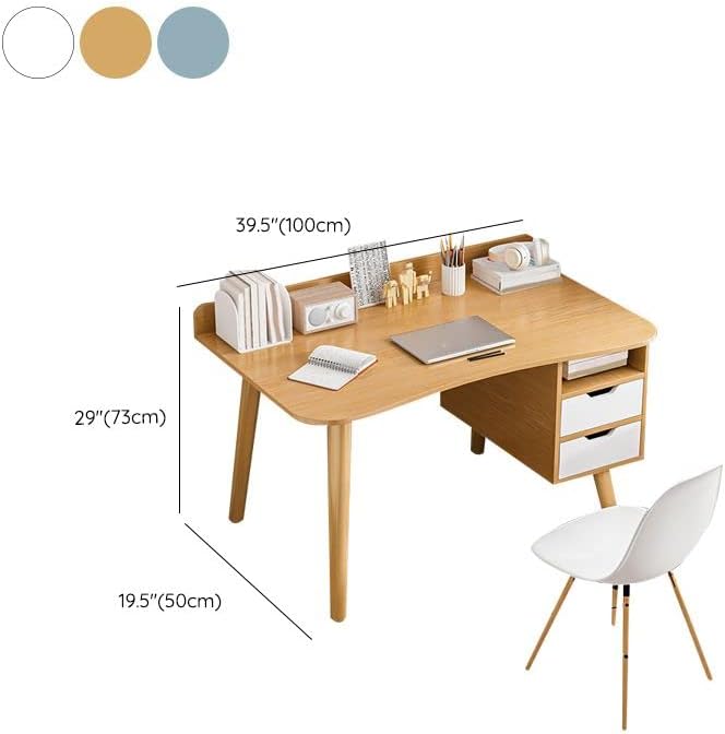 Miniatura 2 de CraftThink Escritorio de estudio de oficina contemporáneo, escritorio contemporáneo para computadora, escritorio de trabajo con patas de madera, con