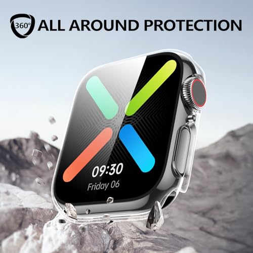 Image of Case for Apple Watch Screen Protector SE 3(2025) SE 2 /SE /Series 4 5 6 40mm with Tempered Glass | Slim Guard Bumper | Full Coverage Hard PC Protective Cover | Compatible iWatch 40mm