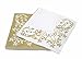 Simulinen Disposable Dinner Napkins – Decorative, Fancy, Gold – Cloth Like Dinner Napkins – Soft, Absorbent & Durable – 16”x16” – Pack of 50