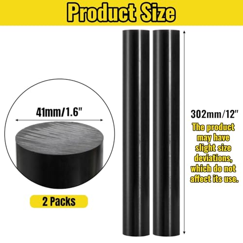 Image of 2 Pack Round Acetal Copolymer Rods, 1.6 x 12 Inch