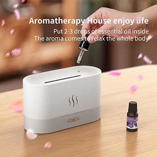 Gzvxuny Flame Essential Oil Diffuser, Upgrade 7 Colour Lights Aromatherapy Diffuser, Super Quiet Air Humidifier, Electric Aroma Diffuser, Waterless Auto-Off for Home Office Room, Black - Image 5