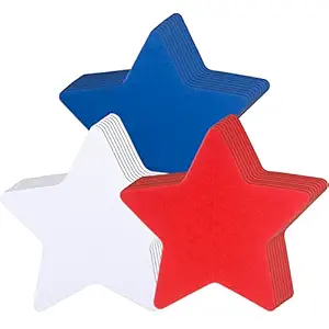 72 Pcs Star Paper Cutouts Red White Blue Stars Confetti Party Decor Star Cutouts Confetti Stars Small Stars for Bulletin Board Stars Accents for Classroom Wall Decor