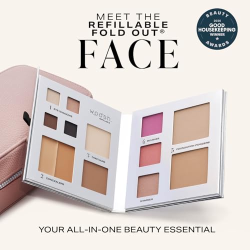 Woosh Beauty Fold Out Face Refillable Makeup Palette for Women in Silver – All-in-One Face Makeup Kit with Foundation, Concealer, Contour, Blush, Highlighter & Eyeshadow – Curated Shades by Skin Tone - Image 3