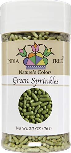 Nature's Colors, Bright Green , Sugar Sprinkles for Baking and Decorating, Small , 2.7 Oz Jar (Pack of 1)