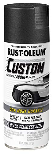 Rust-Oleum Automotive Custom Lacquer Spray Paint, Black Stainless Steel | Fast-Drying Lacquer | Long-Lasting Protection | Great Coverage | Extra Durable Finish | Retouch Anytime - image 1