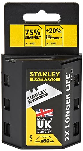 Stanley Fatmax 4-11-700 Knife Blade Silver Set of 50 Piece