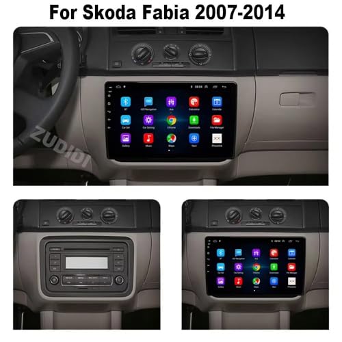 Radio Coche 2 DIN Skoda Fabia 2 Carplay Bluetooth 32G Aux 3