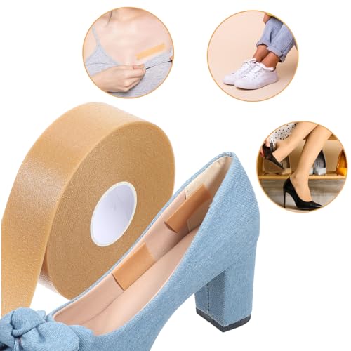 Image of Oruola 4Rolls Toe Tape for Pointe Shoes, Waterproof Tape for Skin,1 in x 5.47 Yards Foam Tape for Anti-wear Heel, Tapes Medical for Point Shoes Hand Foot Toe Protector Prevention Skin Feet Chafing