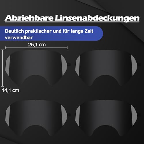 SZONEE 40 Stück Abziehbare Linsenabdeckung kompatibel für 3M 6885, 6000, 6700, 6800, 6900 Serie Gesichtsschutzabdeckung