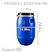 Plastic Barrel，Plastic Barrels，Water Drum，Plastic Barrel with Lid for A Reliable Source of Drinking Water(Blue(50L))