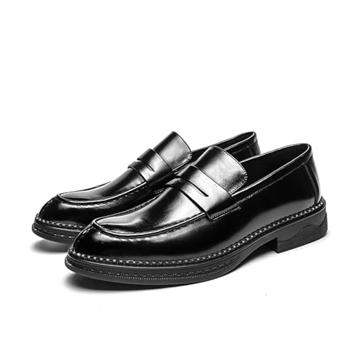 Mens Loafers Shoe Simple Slip On Vegan Leather Resistant Anti-Slip Comfortable3