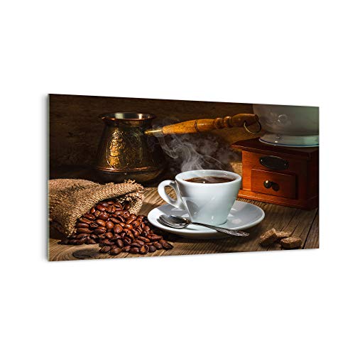 Küchenrückwand 'Kaffeegenuss' in div. Größen, Glas-Rückwand, Wandpaneele, Spritzschutz & Fliesenspiegel