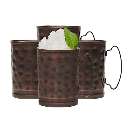 Libbey Hammered Moscow Mule Mugs Set of 4