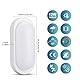 LED Kellerlampe mit Bewegungsmelder Innen, IP65 Kellerleuchte LED Wandlampe, 12W 1200LM Deckenleuchte mit Bewegungsmelder, 4000K Feuchtraumleuchte Oval für Keller Treppe Garage Flur