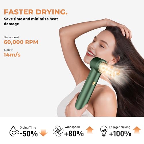 Image of Blow Dryer Brush Set 5 in 1, Hot Air Styler Negative Ionic Low-Temp Hair Care Air Curling Wrap, Round Brush Dryer & Curling Iron for Dry Volumize Straight Curl, 100-120V