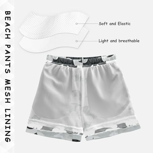senya Bat Clound Grey Boys Swim Trunks Toddler Shorts Swimwear Boardshorts4