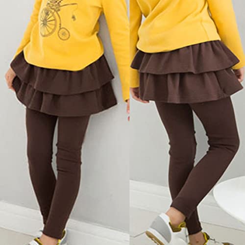 Little Girls Leggings with Ruffle Tutu Skirts Kids Footless Tights Cotton Skirt Pants Warm Fall Clothes for Toddler3