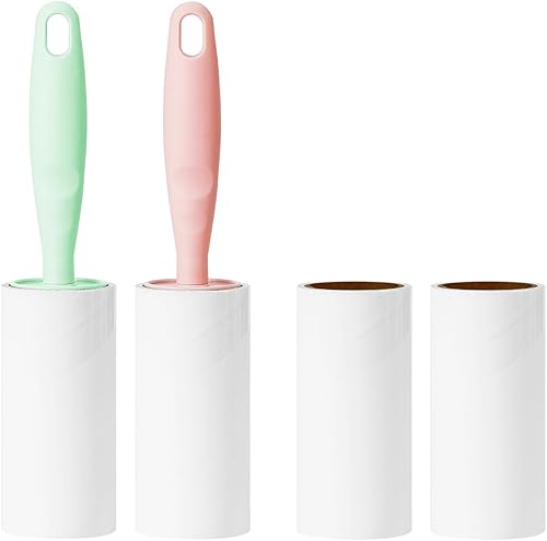 Rodillos adhesivos para pelo de mascotas, rodillos de pelusa extra pegajosos para ropa, muebles, alfombras, sofá, removedor de pelusas de pelo de