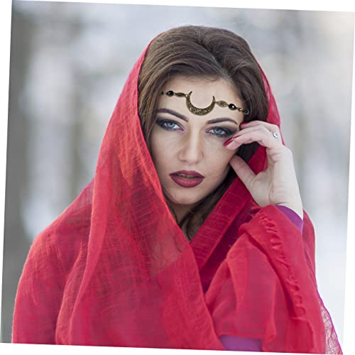 Stahad 30 Pcs Moon Head Chain Hair Band Rhinestone Headbands For Women Girl Scrunchies Bridesmaid Hair Tie Bohemian Head Chain Forehead Head Chain Rhinestone Jewelry Headdress Hair Bands #TOP7