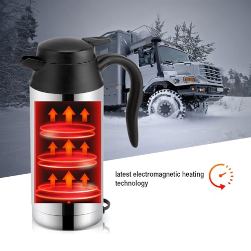 Tetera Eléctrica Portátil Acero Inoxidable 750ml 12V miniatura 6