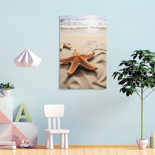 Étoile de mer sur le sable pour paysage de plage moderne et esthétique