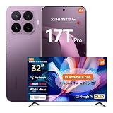 XIAOMI 17T Pro, Smartphone 12+512GB, Display Eye-Care 6,83" 144Hz, Batteria Silicio-carbonio da 7000mAh (typ), Teleobiettivo Leica 5x, 100W HyperCharge, Deep Violet, Garanzia 3 anni TV A PRO 32