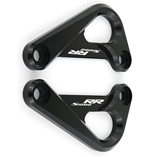 �ɓK������S1000RR 2009-2019 S1000R 2014-2019 HP4 2012 2013 2014���A�T�u�t���[�����[�V���O�t�b�N�^�C�_�E���z���_�[CNC�r���b�g�A���~�j�E���p ����(Black S1000RR logo)