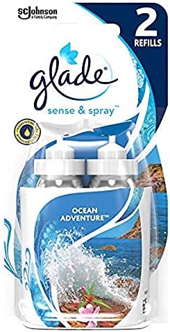 Glade Sense & Spray Air Freshener, Motion Activated Automatic Odour Eliminator for Home, 18 ml Refill, Cherry & Peony, 2 Refills, Packaging May Vary