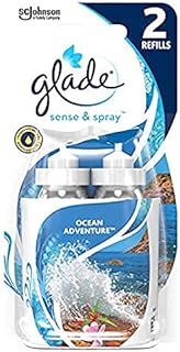 Glade Sense & Spray Air Freshener, Motion Activated Automatic Odour Eliminator for Home, 18 ml Refill, Ocean Adventure, 2 Refills