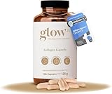 Glow25® Kollagen Kapseln hochdosiert [180 Kapseln] mit Hyaluronsäure und Vitamin C | Premium Collagen Complex | Laborgeprüft