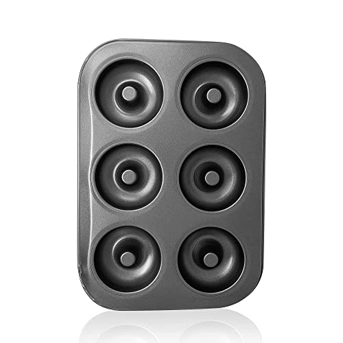 plastific 6 Cup Muffin Cake Pan Baking Tray Cupcake Deep Tin Fairy Steel Bakeware - Bakeware Pan Tray Mould Non Stick Coating (6 Cup Metal Donut Tray) - Image 4