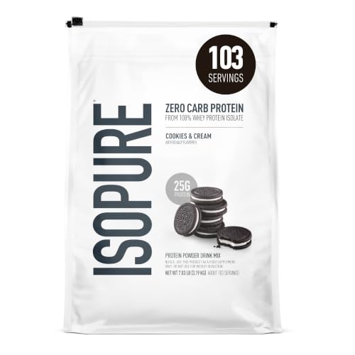 Image of Isopure Zero Carb Whey Isolate Protein Powder, Cookies & Cream 7.5 LB