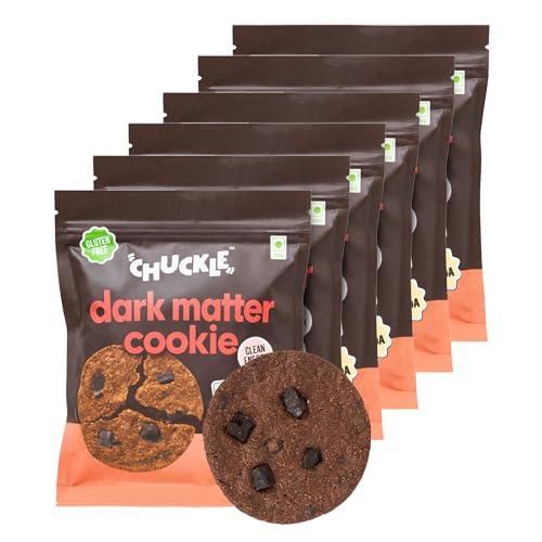 Image of Chuckle Dark Chocolate Cookies with Jaggery, Oats & Cocoa 300g (6 Pack x 50g), Chocolate Biscuit without Palm Oil, Gluten Free Tea Time Healthy Cookies for Kids & Adults