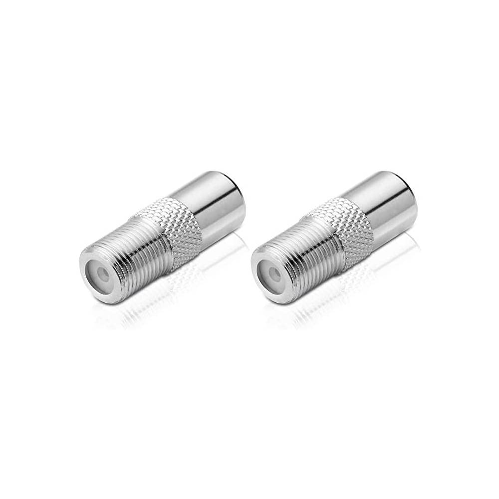 conecto Adapter antenowy, gniazdo F na wtyczkę koncentryczną IEC, adapter do podłączenia złączy IEC z złączami satelitarnymi, zestaw 2 szt