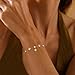 XIXINI Gold Bracelets for Women, Dainty 14k Gold Plated CZ Clover Bracelet Cute Charm Bracelets for Women Trendy Thin Non Tarnish Womens Bracelets Fashion Waterproof Gold Jewelry for Women