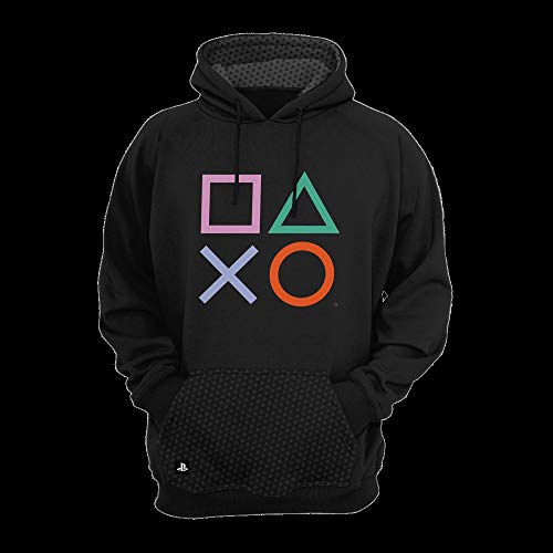 Moletom Playstation,Banana Geek,Masculino,Preto,M
