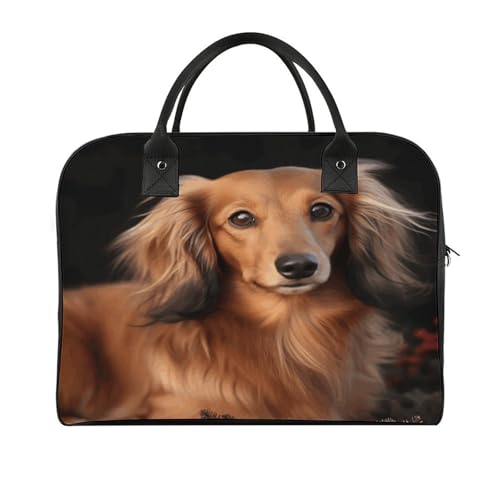 Maletín para portátil con diseño de perro salchicha y correa ajustable miniatura 1