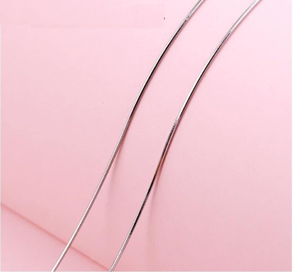 [DHAYUCP] 女の子のジュエリーアクセサリーネックレスチェーンネックレス女性用ペンダントシングルチェーン1.5mm幅のヘビ骨チ