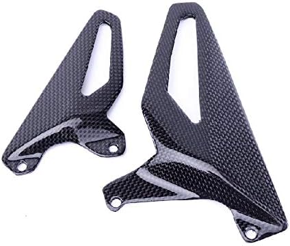 Bestem Carbon Fiber Heel Guard Rearset Plate Foot Peg Protector for 2018-2024 Ducati Panigale V4 V4S / 2020-2025 Streetfighter V4 V4S & 2022-2025 Streetfighter V2