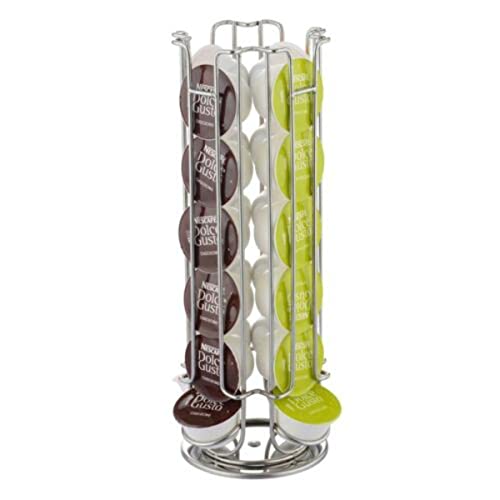 St@llion Kaffeekapsel-Halter für 24 Peak Kaffeekapseln, drehbar, modernes Chrom-Finish (1 Stück) Cover