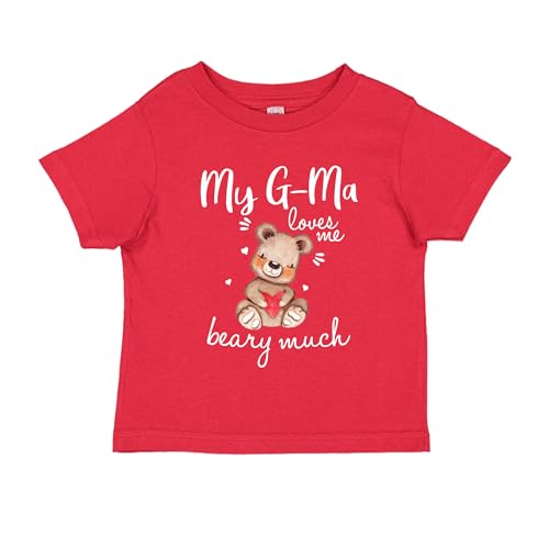 My G-ma Loves Me Beary Much Toddler T-Shirt 4T Red