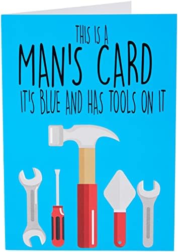 Cheeky Chops Cards Funny Birthday Card - Dad Brother Uncle This is a Man's Card C442 Full colour
