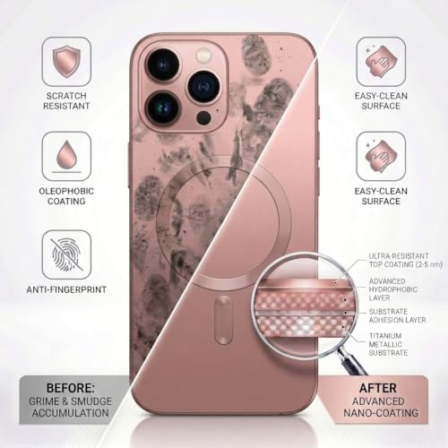 Image of amazon basics Premium Mag-Safe Case for iPhone 15 Pro Max | Shockproof & Anti-Scratch Cover | Soft Silicone with Wireless Charging | Camera Lens Guard - Rose Gold