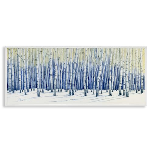 'Looming Winter Birch Trees'| Framed Giclee Art