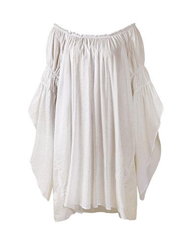 Renaissance 100% Cotton Medieval Peasant Dress Up Pirate Faire Celtic Blouse