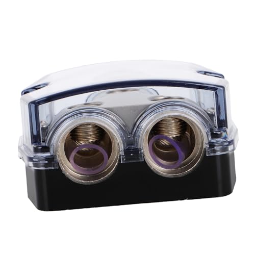 OUNONA Car Audio Power Divider Way Splitter RCA Cables Fuse Block Distribution Block for Car Amplifier Enhanced Sound Quality