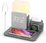 Chargeur à Induction Station, COLSUR 3 en 1 Chargeur sans Fil 15W Universel Qi Portable Rapide Charger pour iPhone14 Pro Max/13/12/11/X/8/Samsung Galaxy/Huawei, iWatch SE 7/6/5/4/3/2 et Air Pods Pro