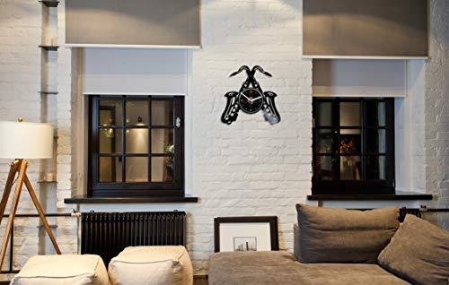 Saxophone Wall Clock 12 Inch Music Wall Clock Musical Instrument Wall Clock Vintage Vinyl Record Retro Wall Clock Saxophone Art Birthday Gift Saxophone Gift New Year Gift Handmade Clock #TOP2