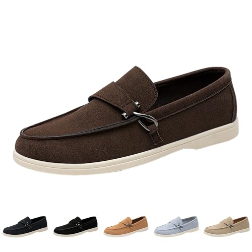 Zapatos náuticos de ante antideslizantes para caminar seguro y cómodo 5