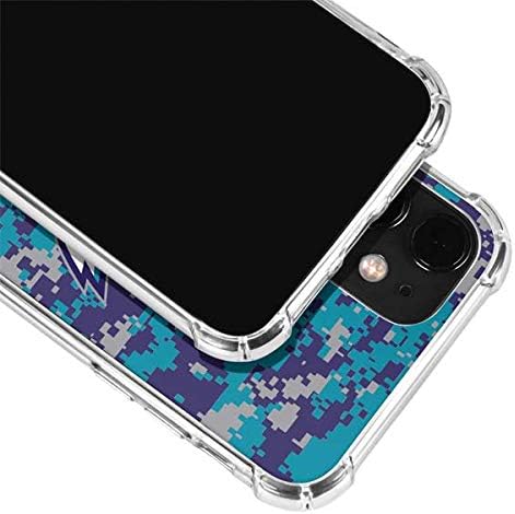 Skinit Clear Phone Case Compatible with iPhone 12 - Officially Licensed NBA Charlotte Hornets Digi Camo Design